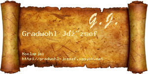Gradwohl József névjegykártya